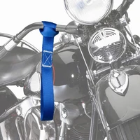 1x soft loop tie down straps ratchet towing cargo atv utv motorcycle 600lbs blue