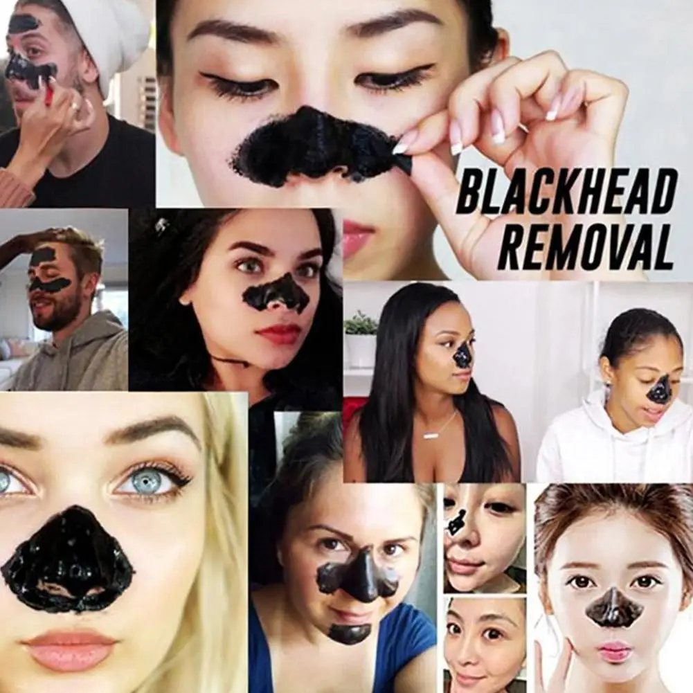 

Blackhead Remover Mask Cream Skin Care Shrink Pores Black Nose Mask Peel Type 20g Head Removal Purifying Acne Cleansing B9Q3