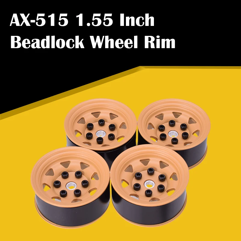 

AUSTARHOBBY AX-515 AX-516 4PCS 1.55 Inch Metal Wheel Rim Beadlock Hub for 1/10 Axial SCX10 90046 D90 TF2 Tamiya RC Crawler Car