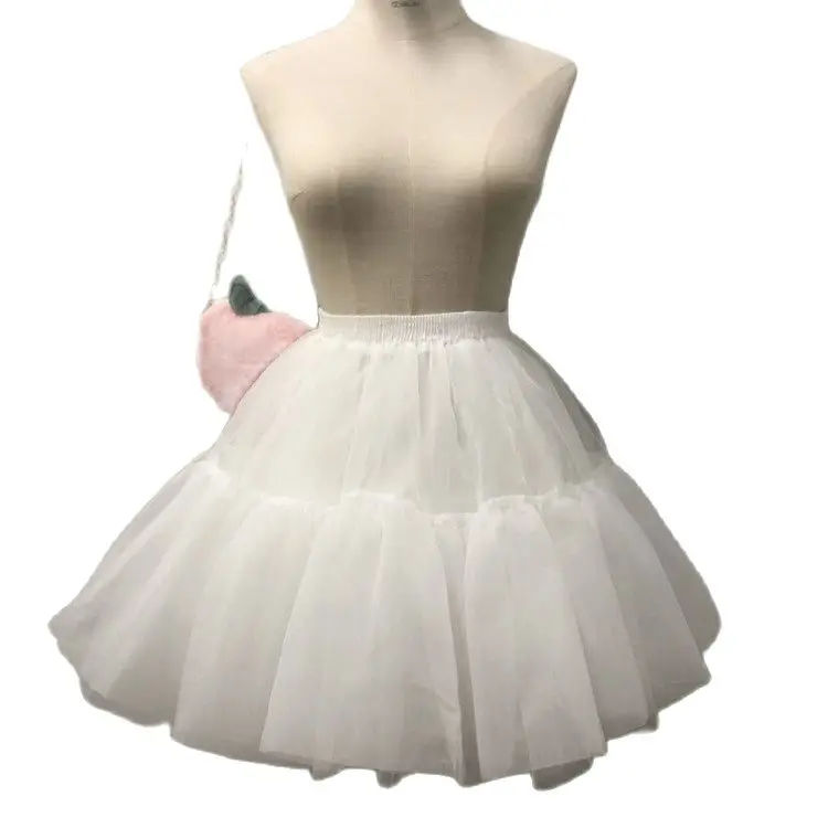 Платье в стиле &quotЛолита&quot для девочек белая Нижняя юбка женское белое короткое