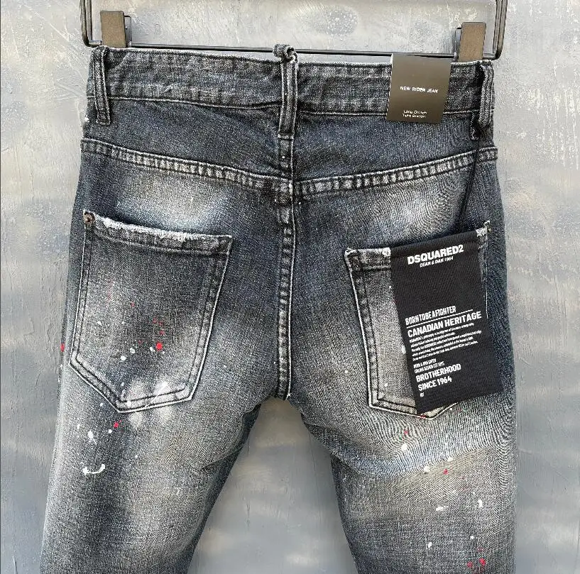 vintage streetwear classic,Authentic DSQUARED2,Retro,Italian brand ,Women/Men Jeans,locomotive,Jogging jeans,DSQ010-3