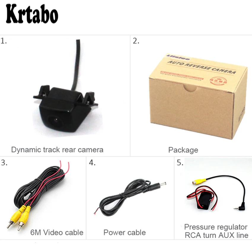Широкоугольная парковочная камера Krtabo full HD для Toyota Camry 2006 2007 2008 Автомобильная