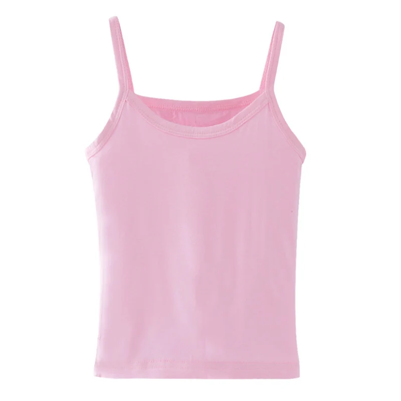 Ropa interior de verano para ni&ntilde;os, camisetas sin mangas de Modal para ni&ntilde;as, chaleco de Color puro, camiseta interior para ni&ntilde;os de 2 a 12 a&ntilde;os-3