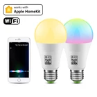 Умная Светодиодная лампа Apple Homekit Dohome Bluetooth, 124 шт., Wi-Fi, 9 Вт, E27, Siri, домашнее освещение с голосовым управлением, 85-265 в