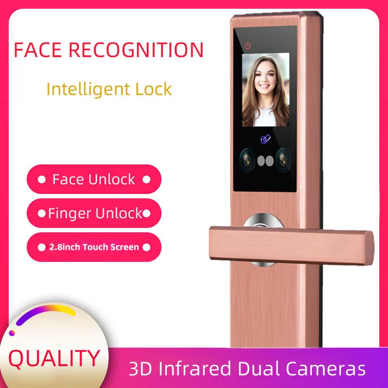 

Facial Recognition Intelligent Lock Touch Screen Smart Security Locks Palmprint Finger Password Face IC Card Keyless Door Lock