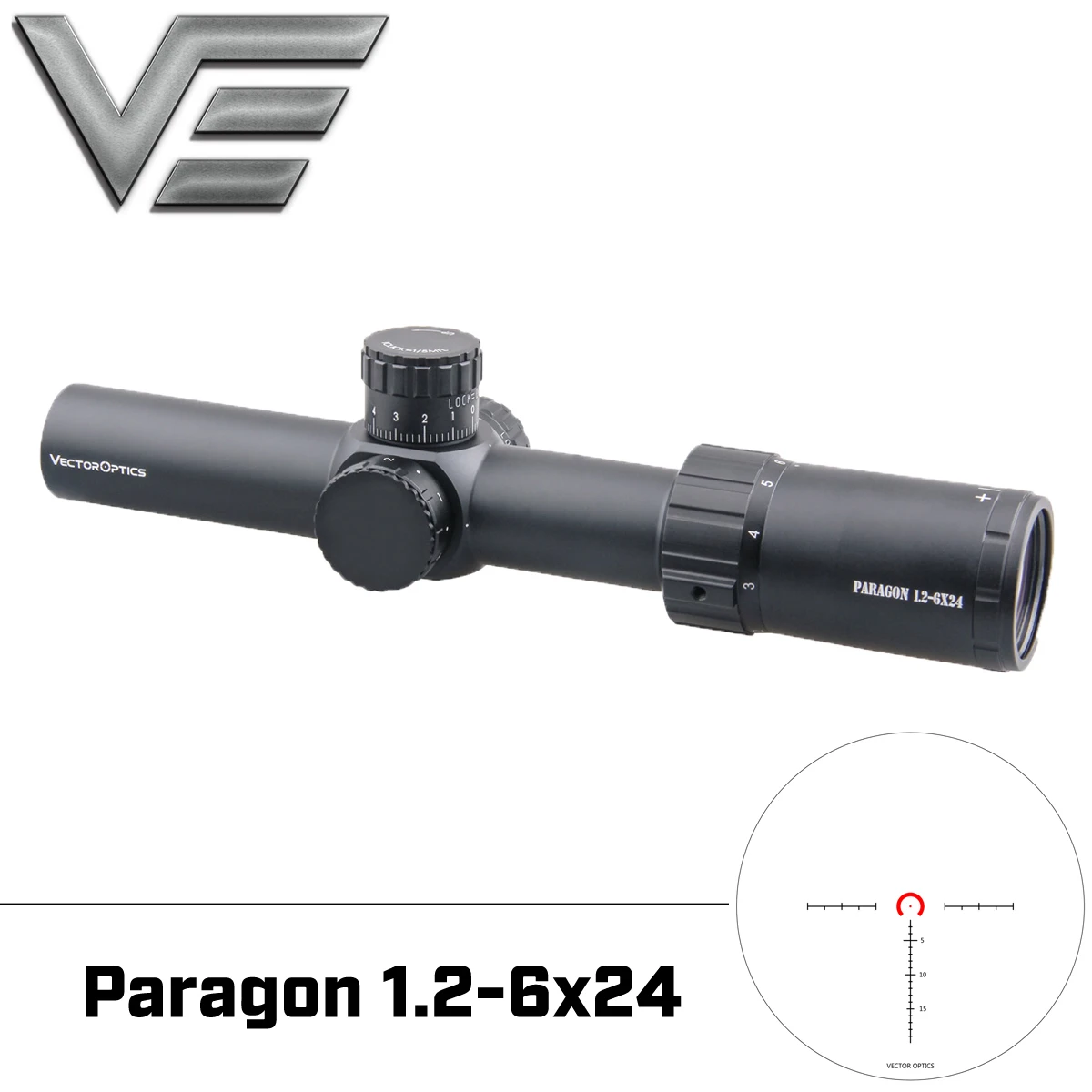 Векторная оптика Paragon 1,2-6x24 тактический AR15 M4 прицел телескопический с. 223 5,56 BDC стекло Сетка 1/5 MIL башенка