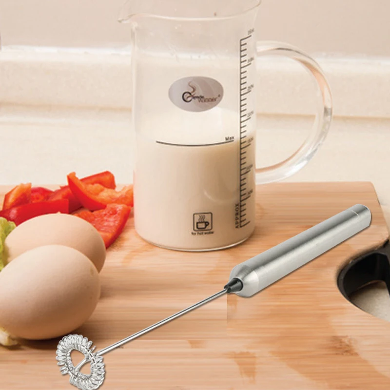 Электрический молочный пентер из нержавеющей стали ручной миксер для кофе