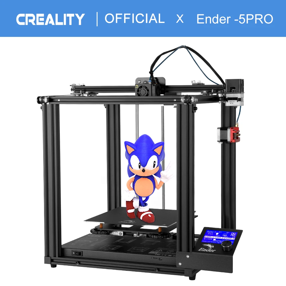 

CREALITY 3D Printer New Ender-5 Pro Silent Board Pre-installed Magnetic Build Plate Power off Resume Printing Enclosed Structure