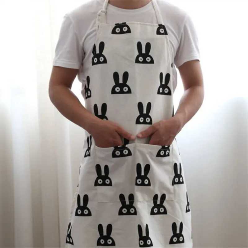 Хлопковый фартук INS в скандинавском стиле короткие черные и белые фартуки для