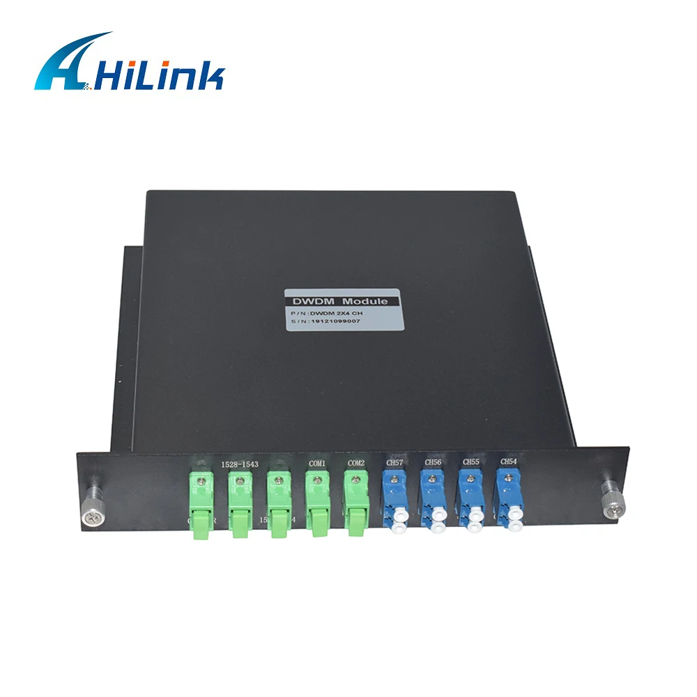 Hilink оптическое WDM оборудование DWDM MUX/DEMUX 2X4CH двойное волокно LGX Тип |