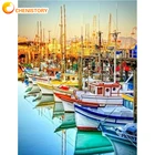 CHENISTORY вышивка морской пейзаж картина по номерам картина масляная краска набор для взрослых Краска на холсте декоративные картины ручная работа