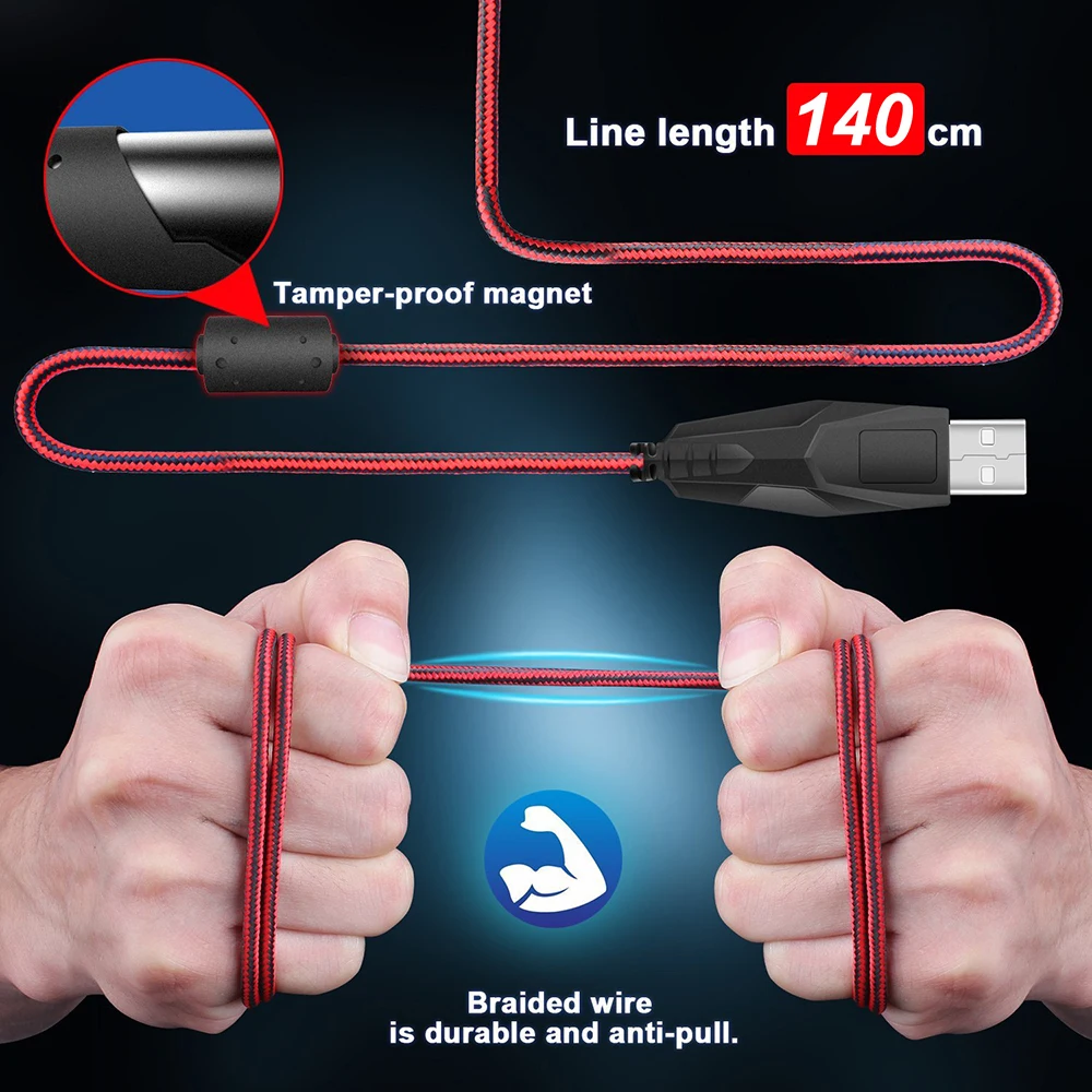 Эргономичная Проводная игровая мышь X7 6 кнопок LED 5500 DPI USB бесшумная с подсветкой