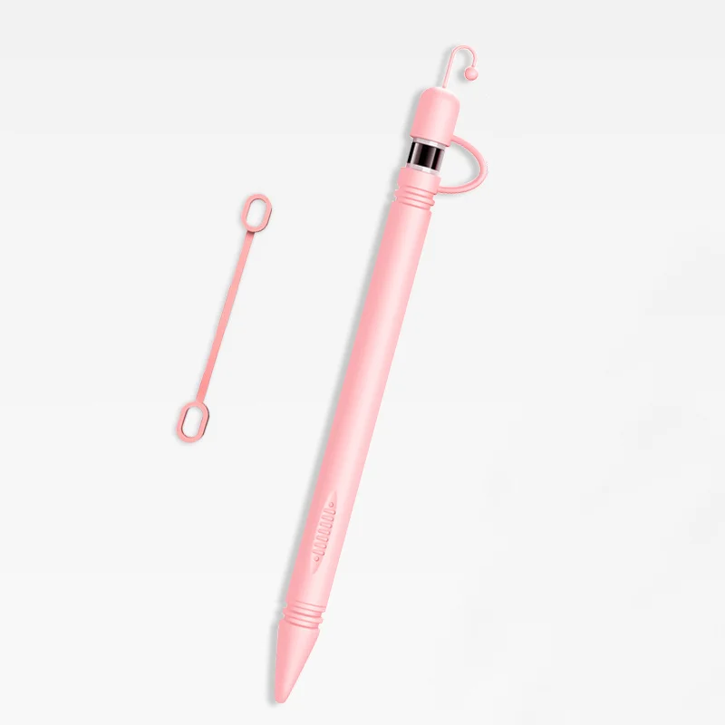 Pink Мягкий силиконовый чехол для Apple Pencil, стилус для Apple, 360, полный защитный чехол, коннектор для iPad Pro Tablet - Цвета: Pink