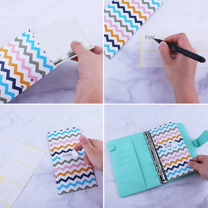 

27Pcs A6 PU Leather Binder Budget Cash Envelopes System Budget Planner Organizer Budget Money Envelopes Expense Budget