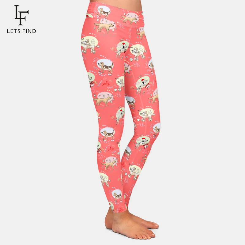 Милые ирландские Легинсы LETSFIND легинсы с высокой талией далматинской тематикой и