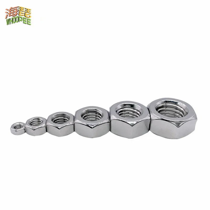 UNC 2#-56 3#-48 4#-40 5#-40 6#-32 8#-32 10#-24 12#-24 UNF 0#-80 10#-32 304 Stainless Steel US Coarse Fine Thread Hex Hexagon Nut - купить по