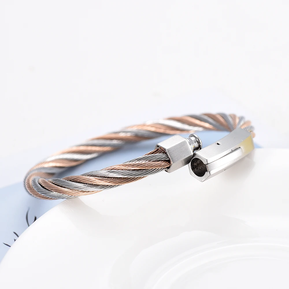 IJB0538 браслет из нержавеющей стали с тросом для кремации памятным сувенирным
