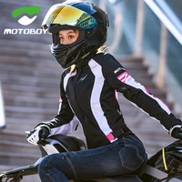 motoboy summer womens fall proof motorcycle racing suit mesh breathable jacket motorcycle riding wear female ce protector