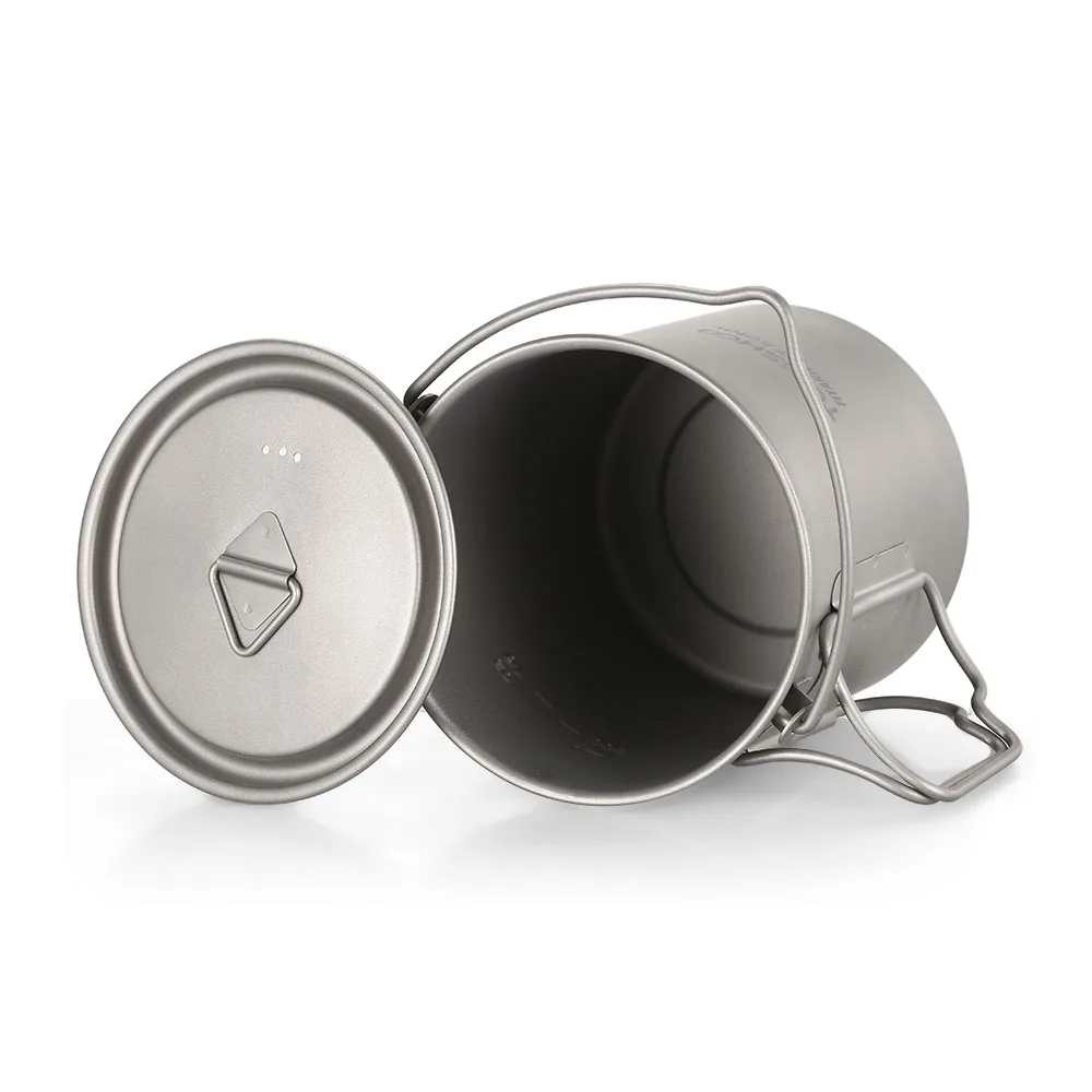 TOMSHOO 750 мл Ультралегкая титановая чашка посуда уличная портативная для воды