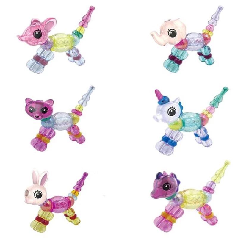 Креативные самодельные Волшебные браслеты с животными деформация для девочек