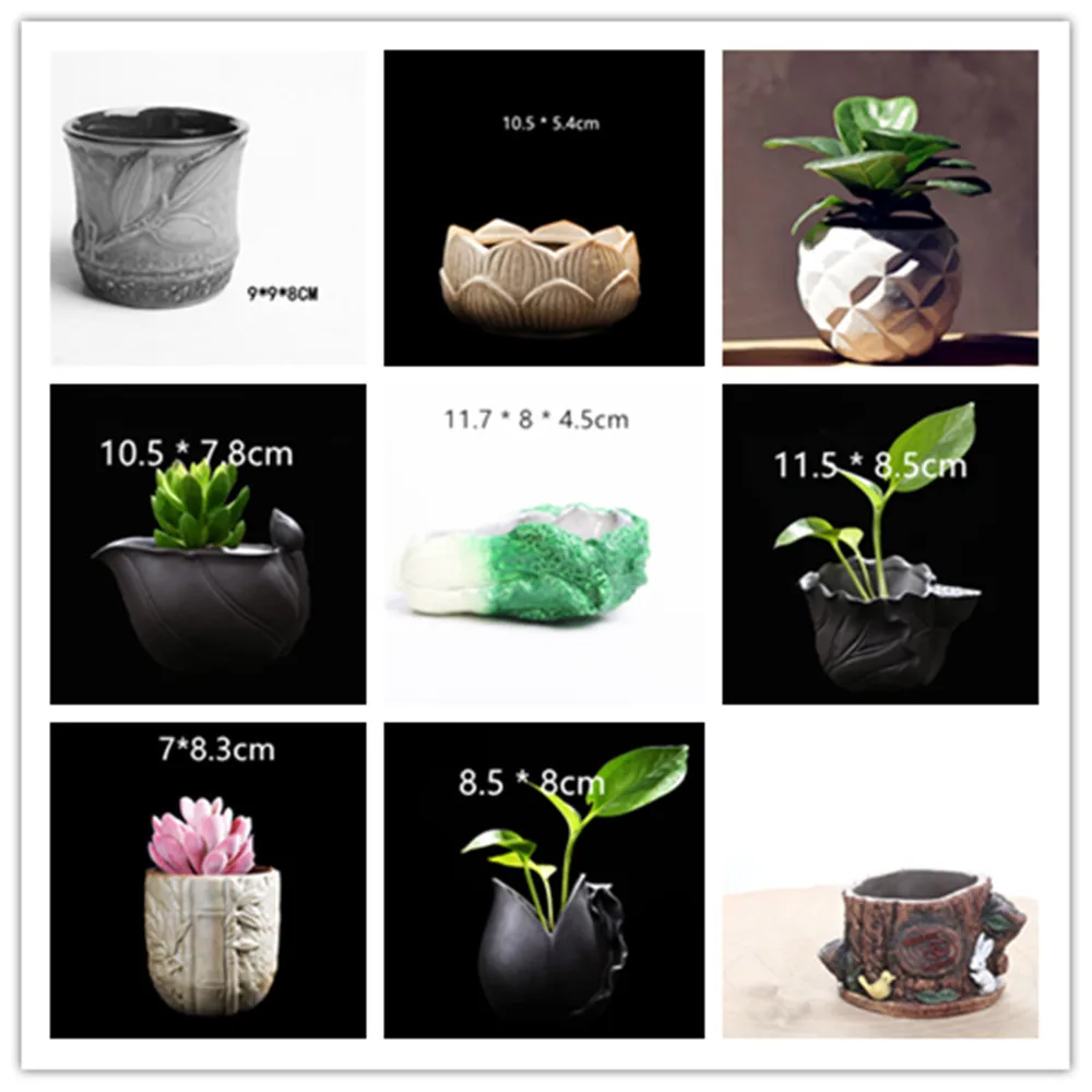 Форма для натуральных растений бетонных горшков 3D кактус суккуленты цветочный