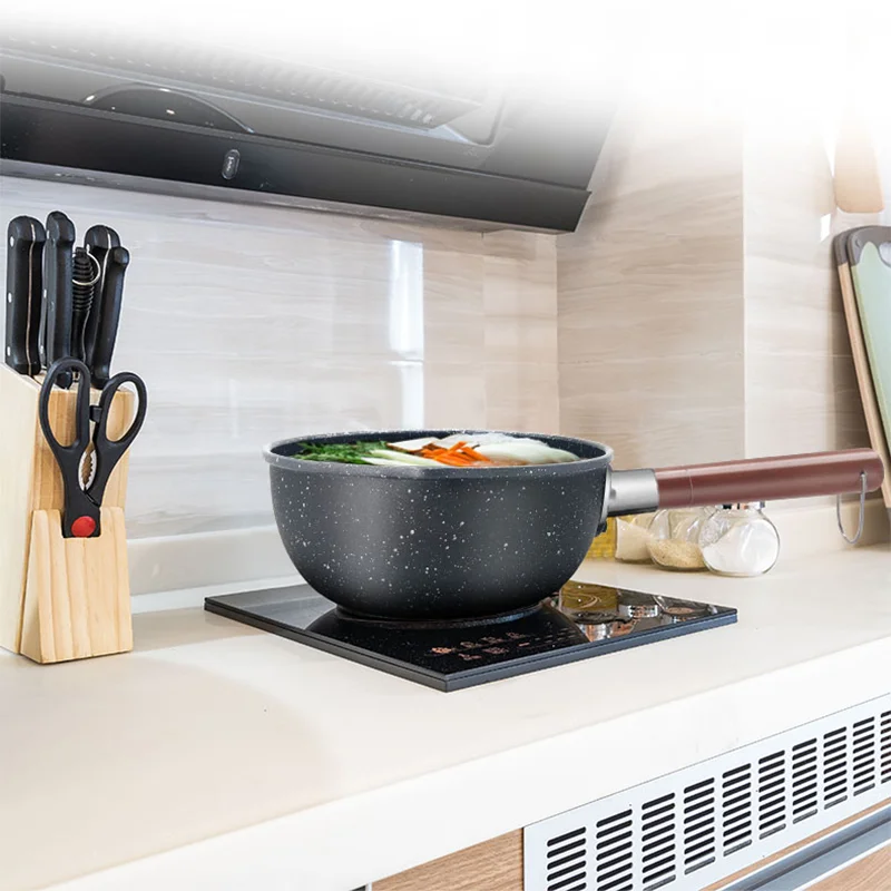 Японская черная Маленькая молочная кастрюля с антипригарным покрытием домашняя