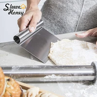 rolling pin for dough baking measurements cookie adjustable stainless steel kitchen roller dumpling knife baking accessories