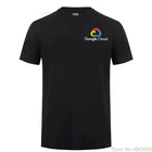 Мужская одежда, модная футболка google cloud, топы с короткими рукавами, черные мужские футболки