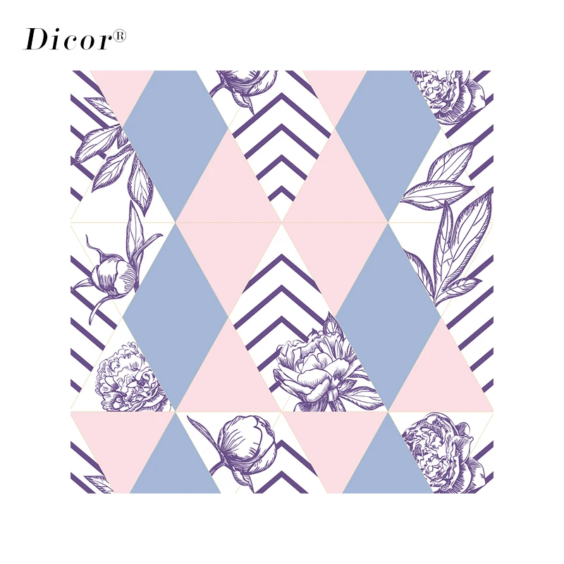 Современная модная декоративная виниловая пленка DICOR с цветами и пионами для