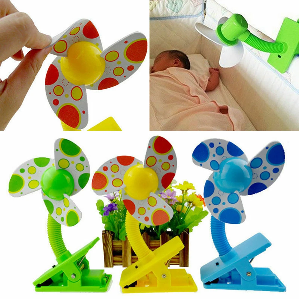 Портативный мини вентилятор с зажимом USB безопасная настольная коляска детская