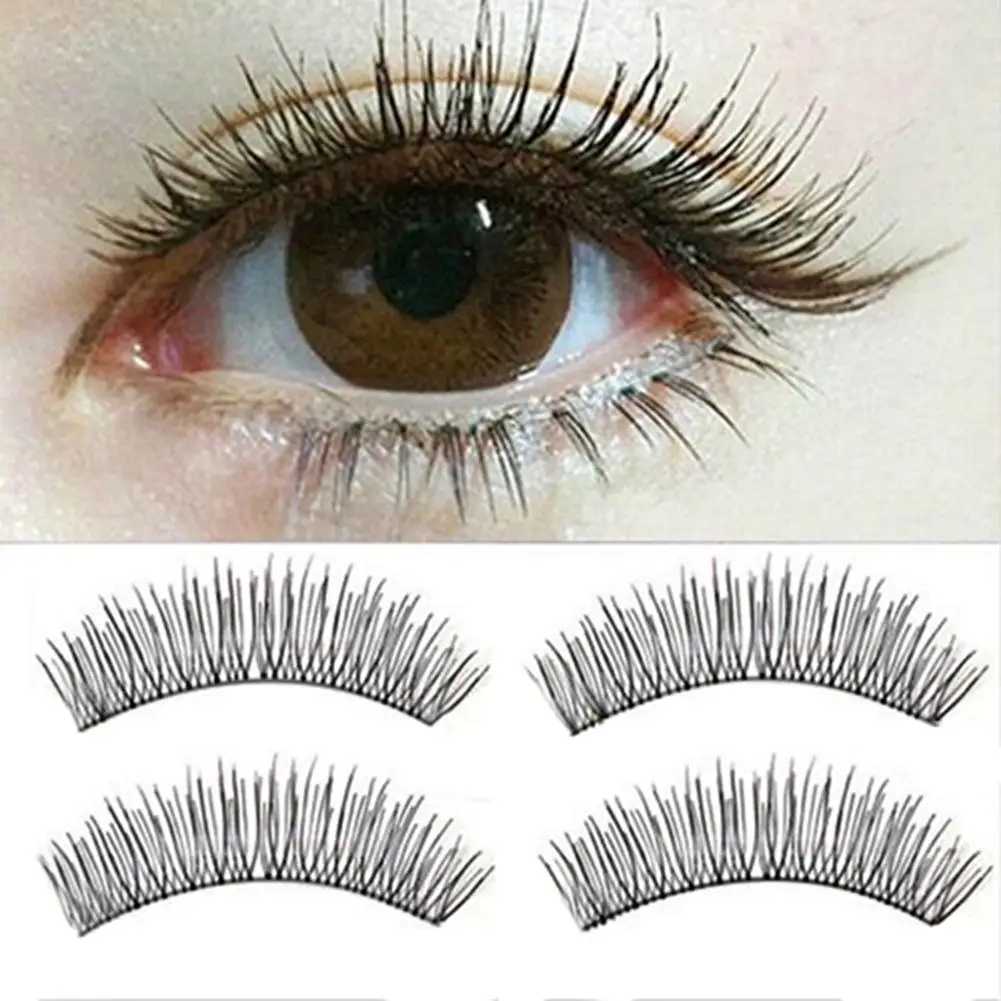 

10 Pairs Soft Natural Cross Handmade Eye Lashes Makeup Extension False Eyelashes