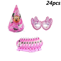 disney minnie mouse birthday party 8 hat8 mask8 blowout happy birthday party supplies 8 person party decoration tableware set