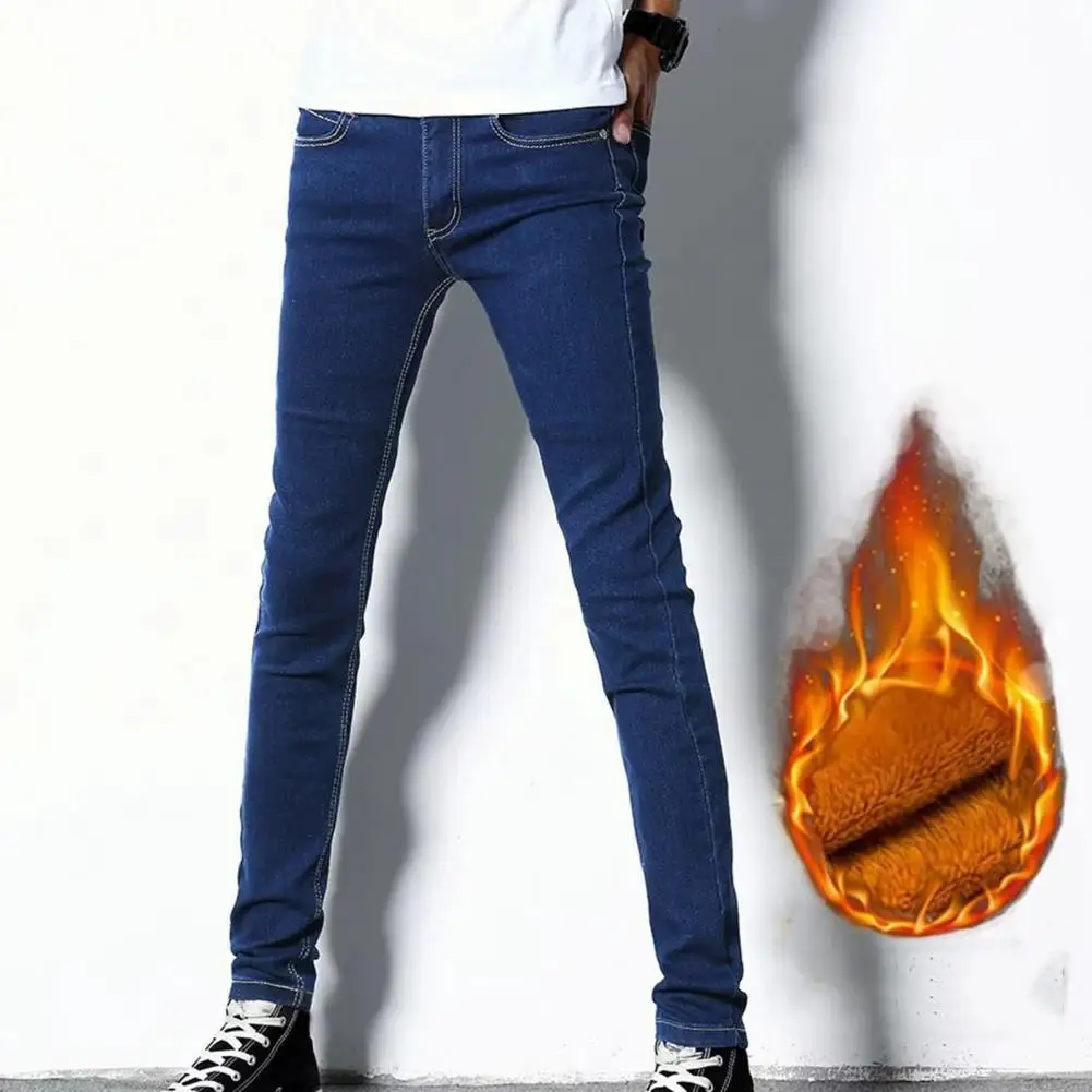 

Men Jeans Thicken Jeans Colorfast Winter Jeans Winter Pants Men Jeans Thicken Jeans Colorfast Winter Jeans Length Trousers