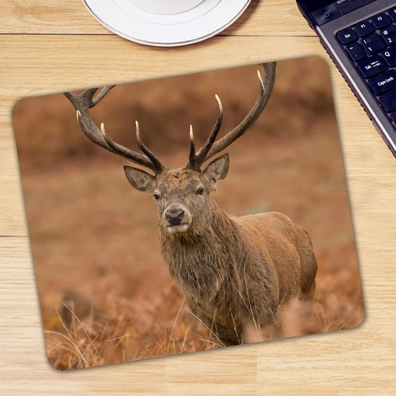

Игровой коврик для мыши с животным оленем, Настольный коврик для мыши из натурального каучука, коврик для мыши для Dota LOL