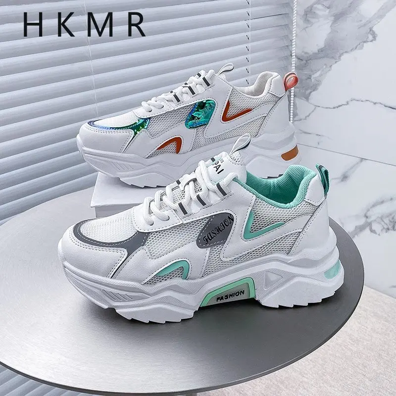 

2021 Summer Women's Platform Sneakers Women Sports Shoes Designer White Sneakers Thick Sole Vulcanized Casual Shoes Basket Femme