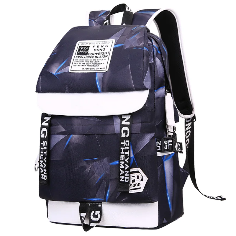 

Schoolbag printed backpack student backpack travel bag men
