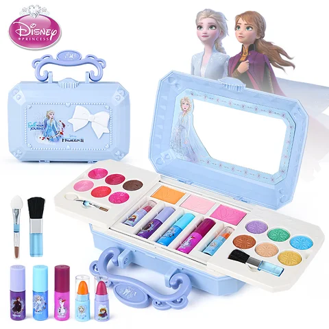 Косметический набор для макияжа Disney для девочек «Холодное сердце принцессы Эльзы», коробка для макияжа с оригинальной коробкой, Детский Рождественский подарок