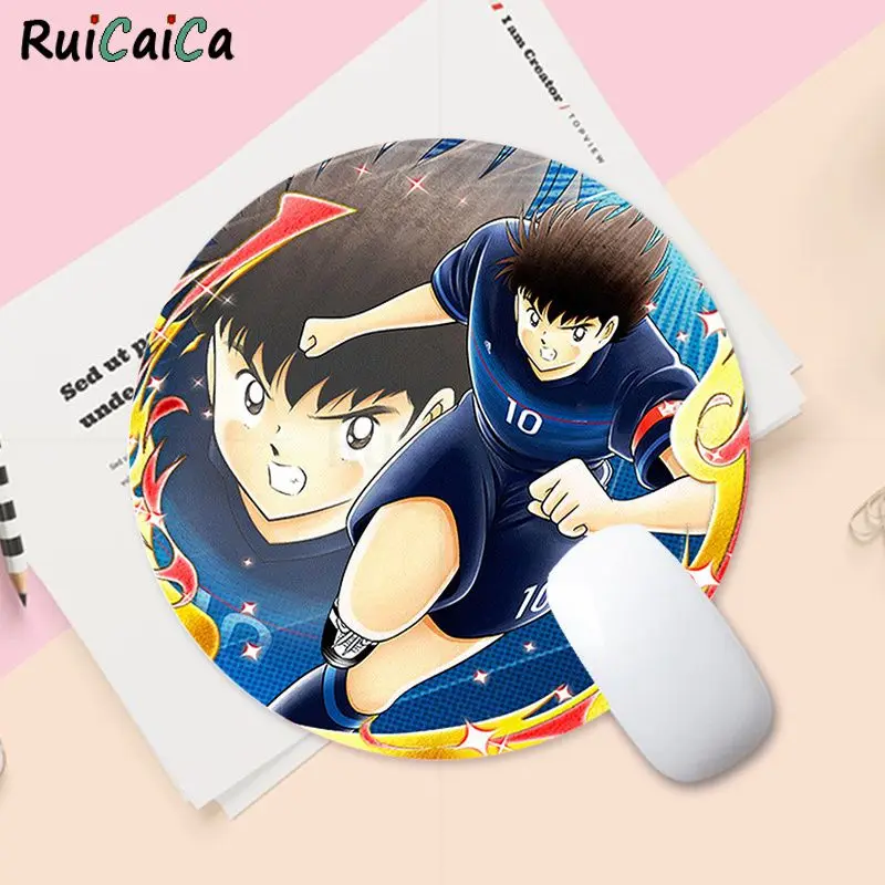 

Captain Tsubasa Ozora Genzo football Laptop Computer round desk pads Mousepad gaming Mousepad Rug For PC Laptop Notebook