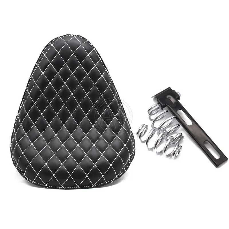 

Motorcycle PU Leather Solo Driver Seat wtth Spring Universal For Harley Chopper Bobber Custom Sportster Dyna XL 883 1200 72 48