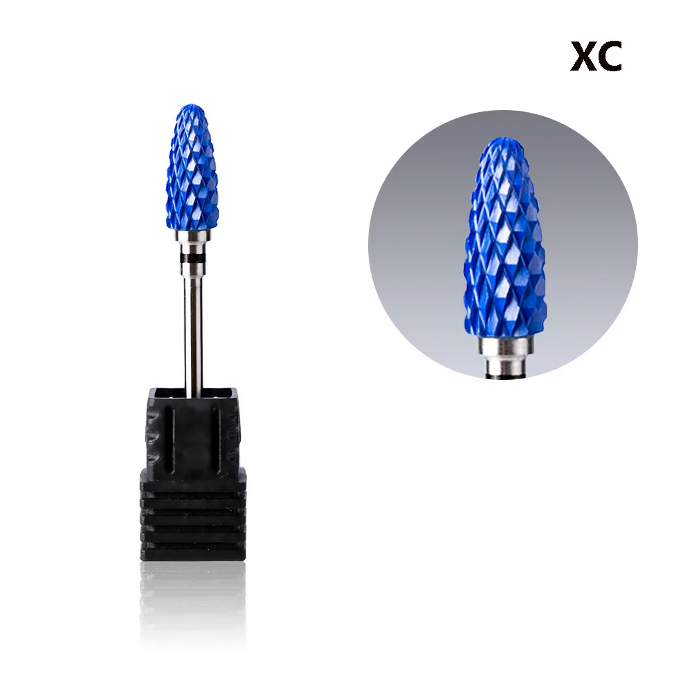 Blue-XC Dmoley керамический фреза для ногтей, сверло для маникюра, электрическая пилка для ногтей, гель для удаления напильников, инструменты для дизайна ногтей - Цвет: Blue-XC