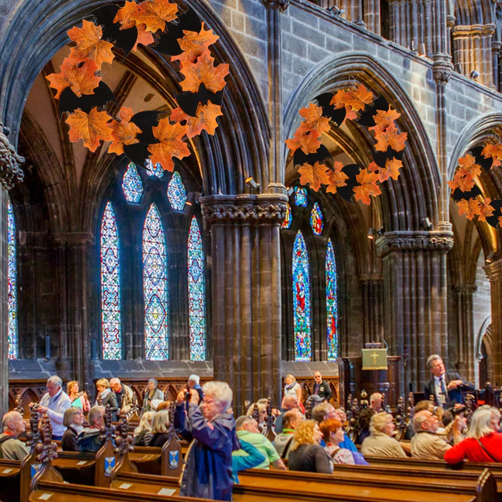 1 шт. деревянная летучая мышь кулон венок подвесная на окно дверь дома украшение