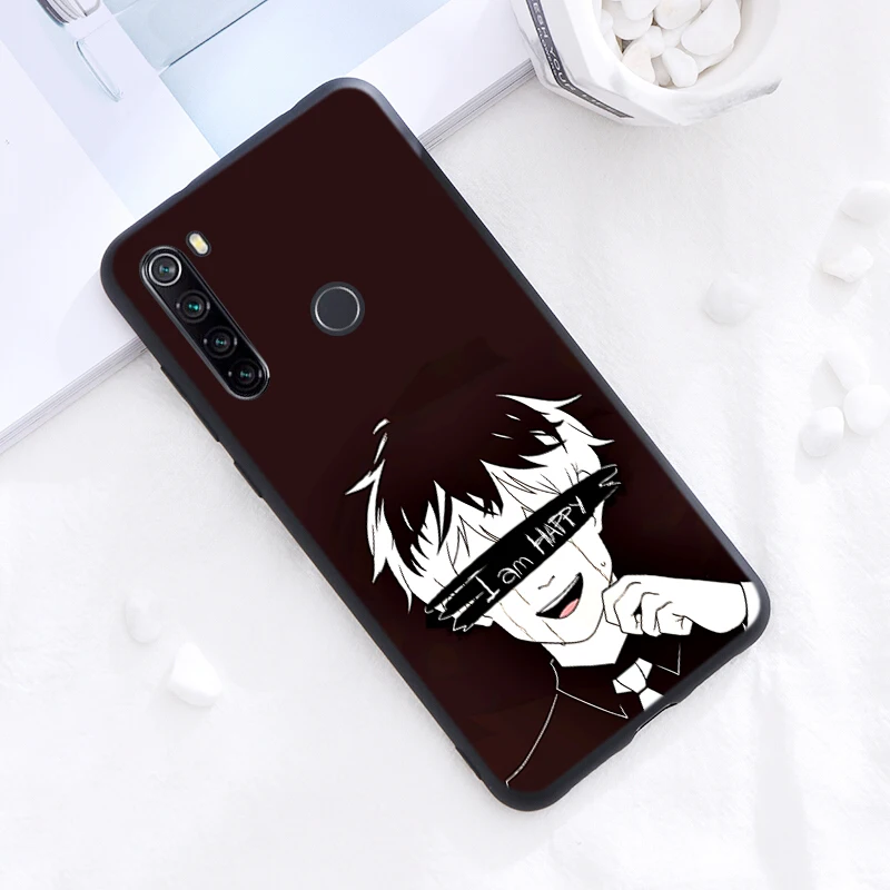 silicone cover sad anime aesthetic senpai for xiaomi redmi note 11 11t 10t 10 10s 9 9s 9t 8t 8 7 6 pro phone case free global shipping