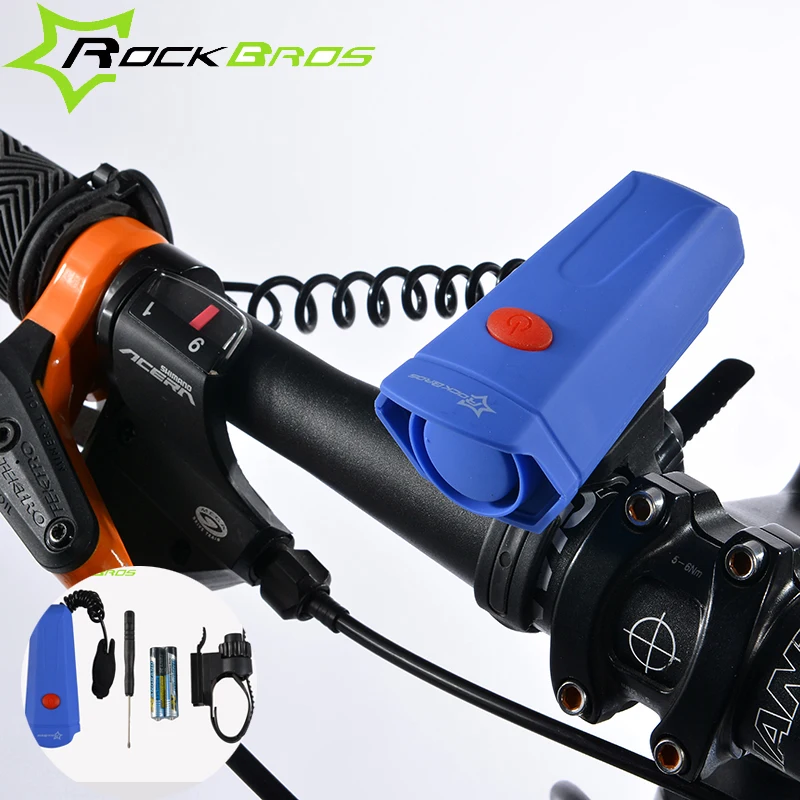ROCKBROS Bicycle Electric Bell High Decibel Loud MTB Road Bike Handlebar Ring Air Horn Outdoor Accessories | Спорт и развлечения