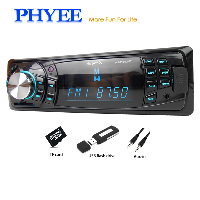 Bluetooth автомобильный радиоприемник 1 Din USB MP3 аудио плеер Dual Экран TF пульты
