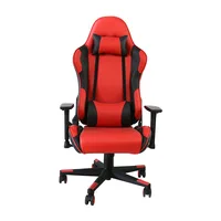 Red Artificial Leather Reclining Adjustable Office Sport Footrest Computer LPL Gaming Chair