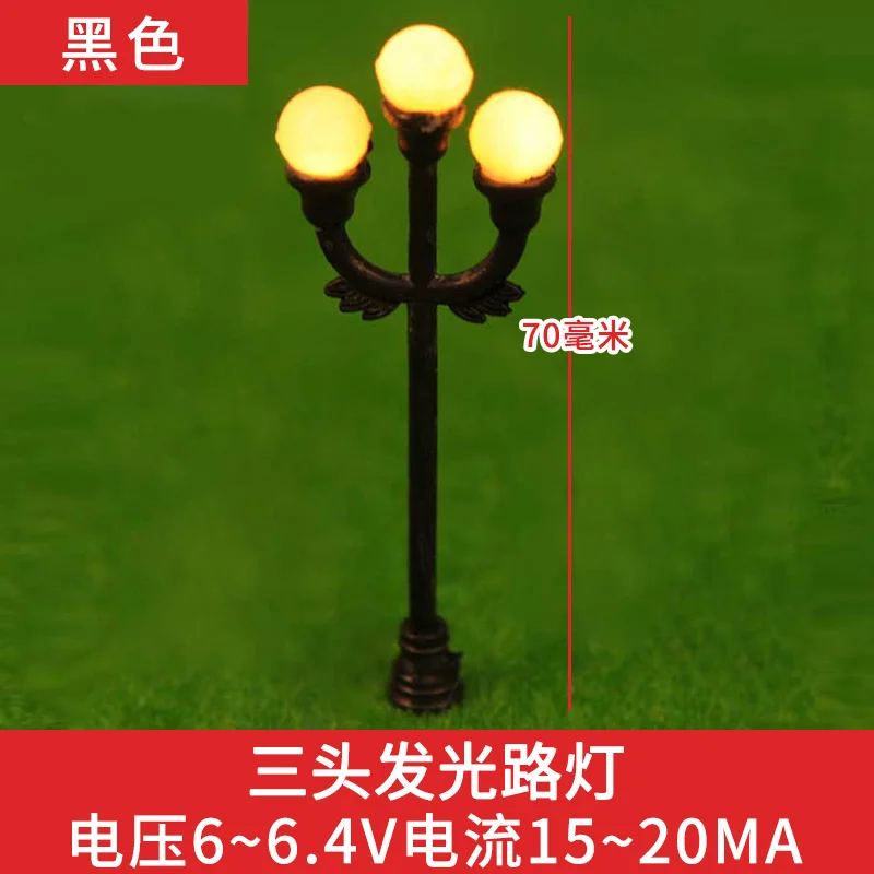 

10pcs Model Railway Train Lamp Post Street Lights 1:75/100/150/200 LED 3V Current 20MA