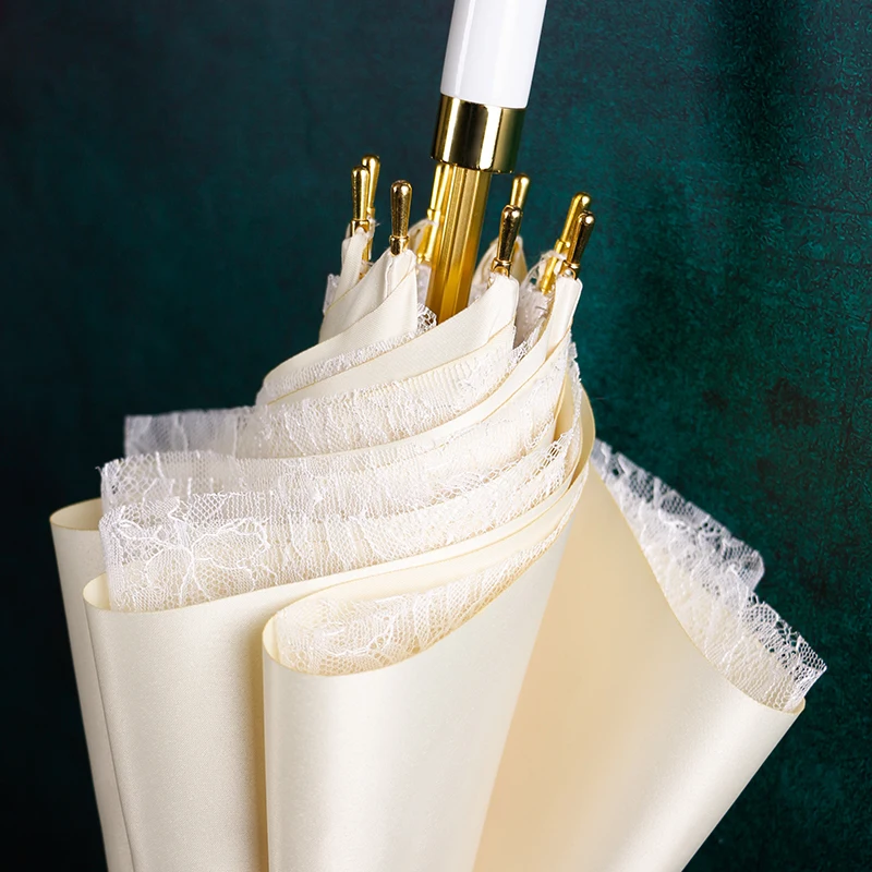 Креативный роскошный зонт Кружевной Белый Водонепроницаемый в Европейском