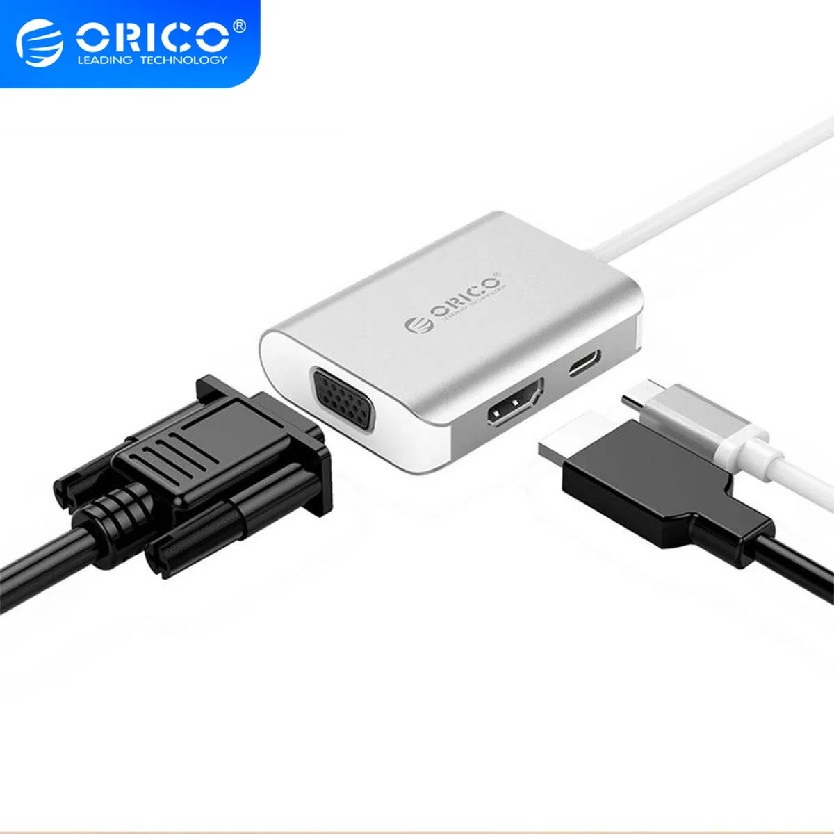 Док станция ORICO Type C на * 1 / HDMI VGA Зарядные порты для Samsung Galaxy S9 Note 8 Huawei P20 MacBook