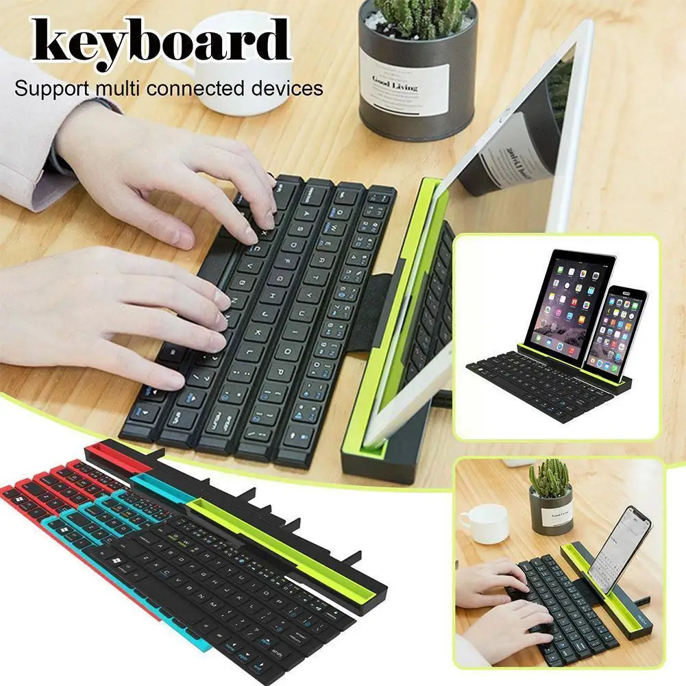 

Mini Portable Folding Bluetooth-Compatible Keyboard For Windows Android For Ios Smart Devices With BT Function Portable Key H0M5