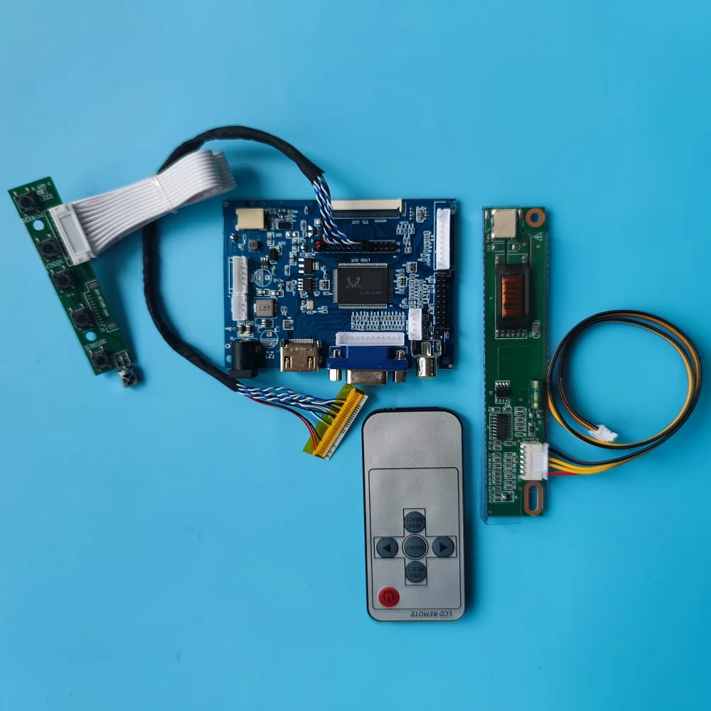 

30pin Panel LED Screen Controller driver board remote For B141EW02 V1/V3/V4 14.1" 1280×800 l monitor VGA 2AV Kit